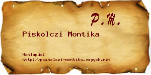 Piskolczi Montika névjegykártya